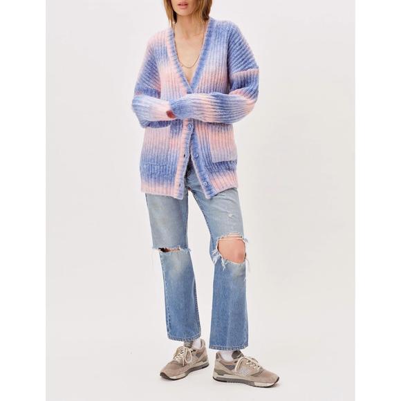 NEW FOR LOVE & LEMONS celeste cardigan in blue - Picture 2 of 6
